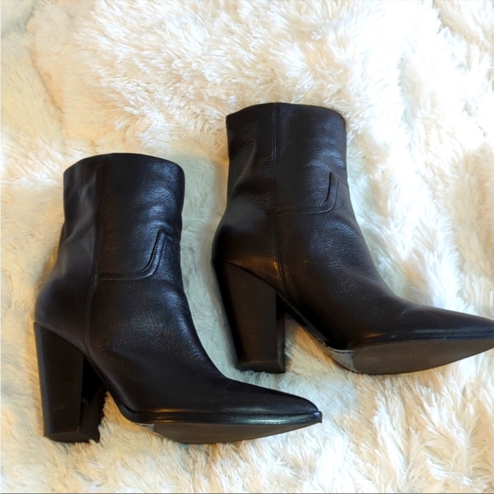 Marc Fisher Devin Pointed Toe Black Western Boot